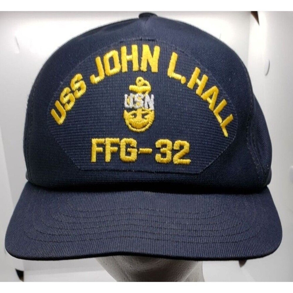 USS John L Hall Ffg-32 Men's Baseball Cap with Anchor Emblem not the Ship
